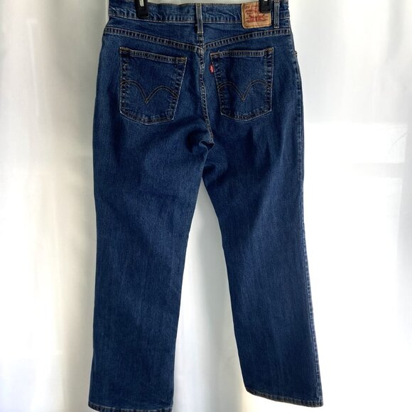 Levi’s 550 Jeans Women’s Stretch Boot Cut - Size 12M (32 x 31.5) - Dark Blue - Picture 3 of 13